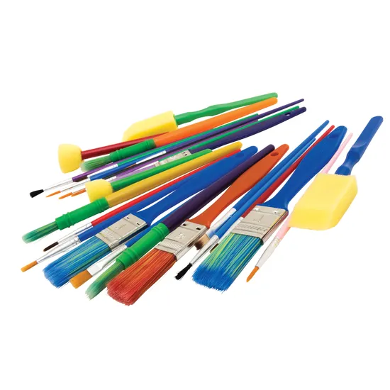 Creatistics Assorted Nylon Paint Brush- Pack of 25 - Modern Teaching Aids NZ