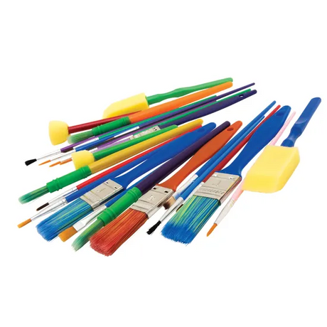 Creatistics Assorted Nylon Paint Brush- Pack of 25 - Modern Teaching Aids NZ