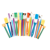 Creatistics Assorted Nylon Paint Brush- Pack of 25 - Modern Teaching Aids NZ