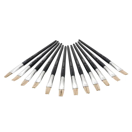 Creatistics Flat Bristle Paint Brush Size 10- Pack of 12 - Modern Teaching Aids NZ
