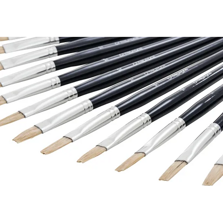 Creatistics Flat Bristle Paint Brush Size 10- Pack of 12 - Modern Teaching Aids NZ