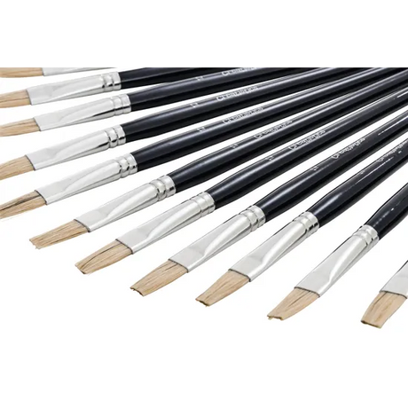 Creatistics Flat Bristle Paint Brush Size 12- Pack of 12 - Modern Teaching Aids NZ