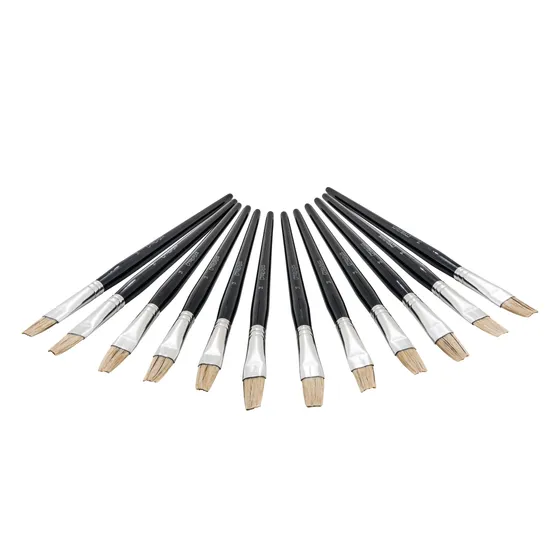 Creatistics Flat Bristle Paint Brush Size 14- Pack of 12 - Modern Teaching Aids NZ