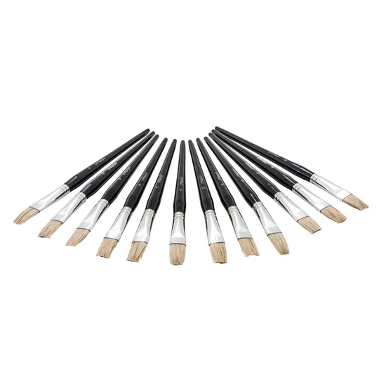 Creatistics Flat Bristle Paint Brush Size 16- Pack of 12 - Modern Teaching Aids NZ