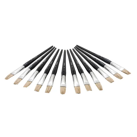 Creatistics Flat Bristle Paint Brush Size 16- Pack of 12 - Modern Teaching Aids NZ