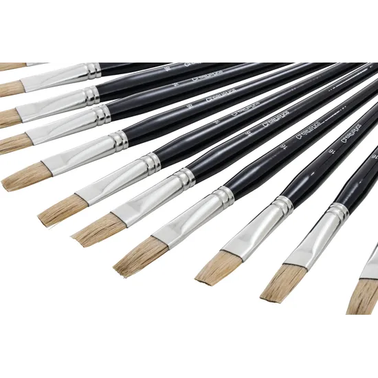 Creatistics Flat Bristle Paint Brush Size 16- Pack of 12 - Modern Teaching Aids NZ