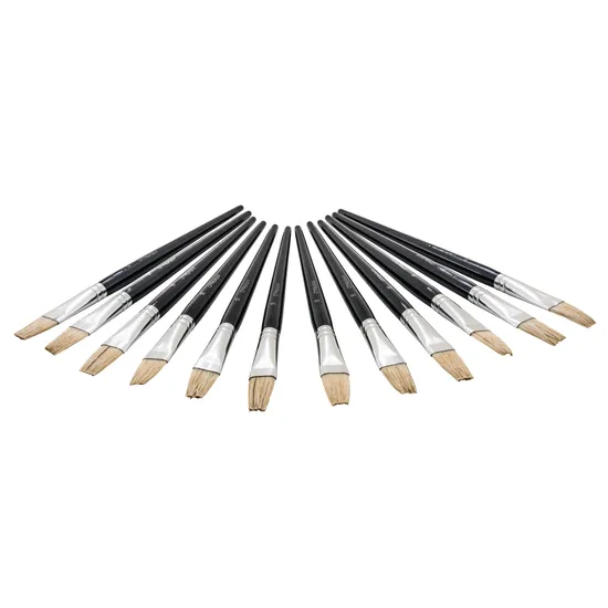 Creatistics Flat Bristle Paint Brush Size 18- Pack of 12 - Modern Teaching Aids NZ