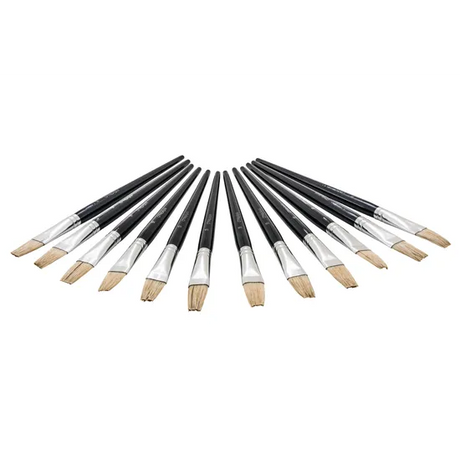 Creatistics Flat Bristle Paint Brush Size 18- Pack of 12 - Modern Teaching Aids NZ
