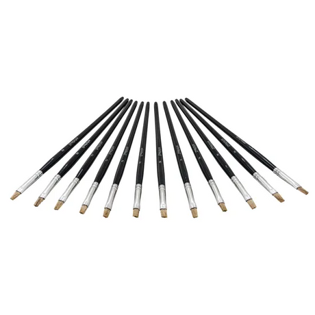 Creatistics Flat Bristle Paint Brush Size 2- Pack of 12 - Modern Teaching Aids NZ