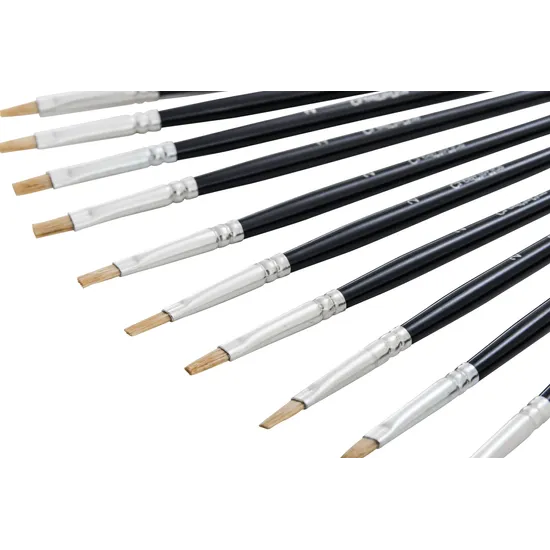 Creatistics Flat Bristle Paint Brush Size 2- Pack of 12 - Modern Teaching Aids NZ