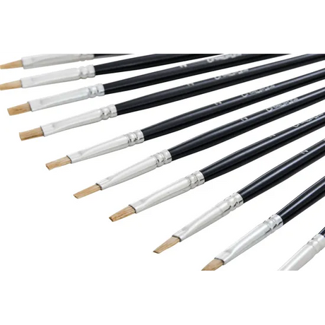 Creatistics Flat Bristle Paint Brush Size 2- Pack of 12 - Modern Teaching Aids NZ