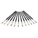 Creatistics Flat Bristle Paint Brush Size 4- Pack of 12 - Modern Teaching Aids NZ