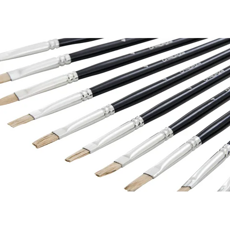 Creatistics Flat Bristle Paint Brush Size 4- Pack of 12 - Modern Teaching Aids NZ