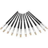 Creatistics Flat Bristle Paint Brush Size 6 - Pack of 12 - Modern Teaching Aids NZ