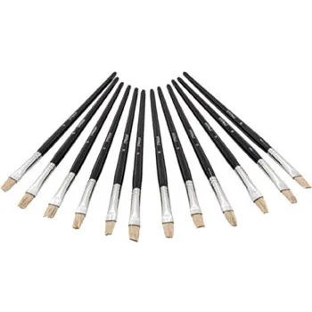 Creatistics Flat Bristle Paint Brush Size 6 - Pack of 12 - Modern Teaching Aids NZ