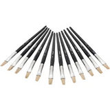 Creatistics Flat Bristle Paint Brush Size 8 - Pack of 12 - Modern Teaching Aids NZ