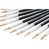 Creatistics Flat Bristle Paint Brush Size 8 - Pack of 12 - Modern Teaching Aids NZ