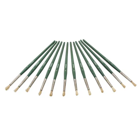 Creatistics Round Bristle Paint Brush Size 2- Pack of 12 - Modern Teaching Aids NZ