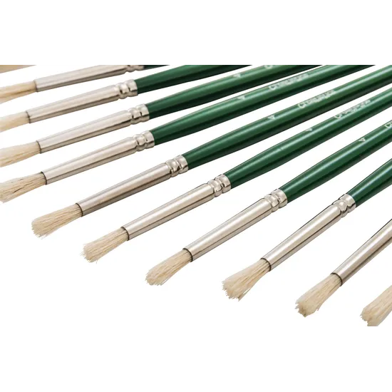 Creatistics Round Bristle Paint Brush Size 4- Pack of 12 - Modern Teaching Aids NZ