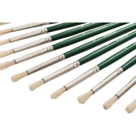 Creatistics Round Bristle Paint Brush Size 4- Pack of 12 - Modern Teaching Aids NZ