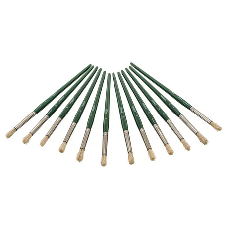 Creatistics Round Bristle Paint Brush Size 6- Pack of 12 - Modern Teaching Aids NZ