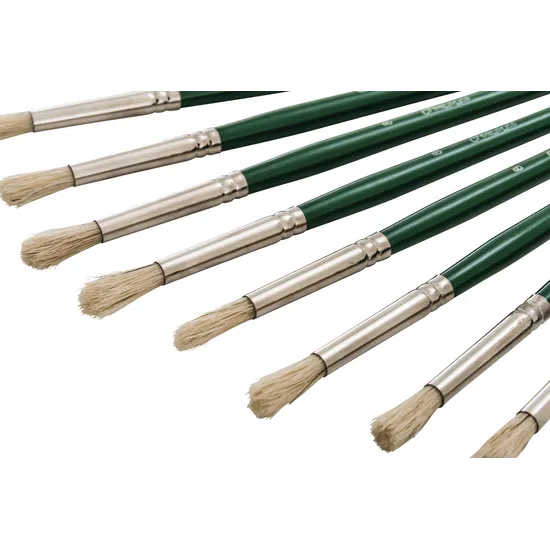 Creatistics Round Bristle Paint Brush Size 8- Pack of 12 - Modern Teaching Aids NZ
