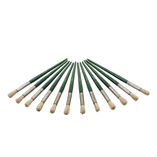 Creatistics Round Bristle Paint Brush Size 12- Pack of 12 - Modern Teaching Aids NZ
