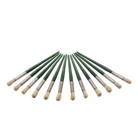 Creatistics Round Bristle Paint Brush Size 12- Pack of 12 - Modern Teaching Aids NZ