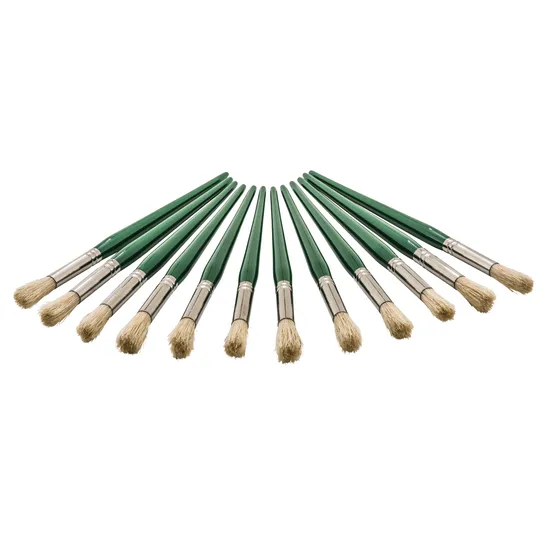Creatistics Round Bristle Paint Brush Size 16- Pack of 12 - Modern Teaching Aids NZ
