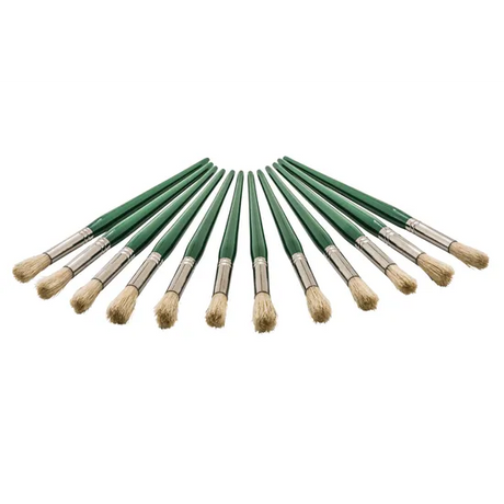Creatistics Round Bristle Paint Brush Size 16- Pack of 12 - Modern Teaching Aids NZ