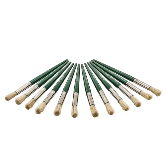Creatistics Round Bristle Paint Brush Size 18- Pack of 12 - Modern Teaching Aids NZ