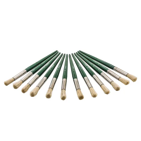 Creatistics Round Bristle Paint Brush Size 18- Pack of 12 - Modern Teaching Aids NZ