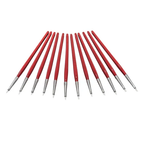 Creatistics Taklon Flat Paint Brush Size 0- Pack of 12 - Modern Teaching Aids NZ