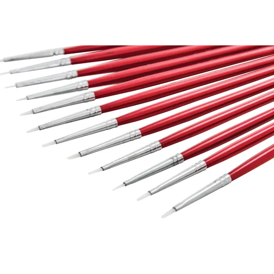 Creatistics Taklon Flat Paint Brush Size 0- Pack of 12 - Modern Teaching Aids NZ