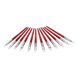 Creatistics Taklon Flat Paint Brush Size 10- Pack of 12 - Modern Teaching Aids NZ