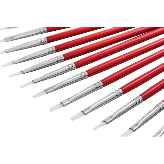 Creatistics Taklon Flat Paint Brush Size 4- Pack of 12 - Modern Teaching Aids NZ