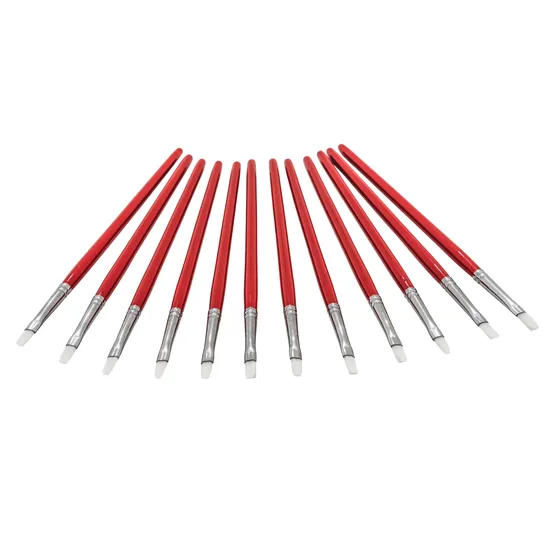 Creatistics Taklon Flat Paint Brush Size 4- Pack of 12 - Modern Teaching Aids NZ