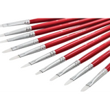 Creatistics Taklon Flat Paint Brush Size 6- Pack of 12 - Modern Teaching Aids NZ