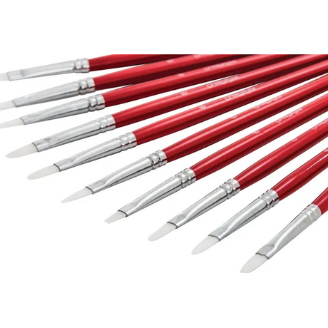 Creatistics Taklon Flat Paint Brush Size 6- Pack of 12 - Modern Teaching Aids NZ