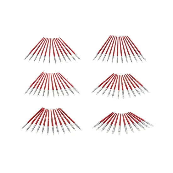 Creatistics Taklon Round & Flat Brush Kit- Pack of 72 - Modern Teaching Aids NZ