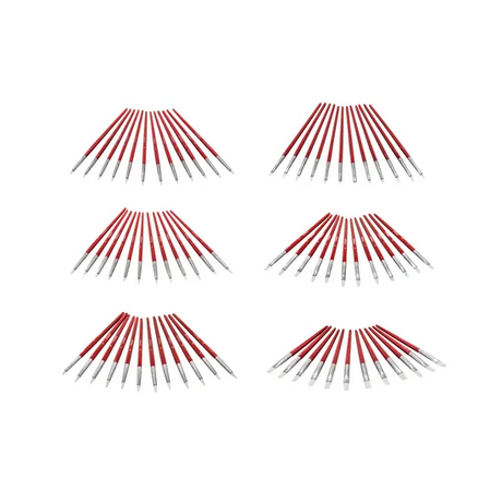 Creatistics Taklon Round & Flat Brush Kit- Pack of 72 - Modern Teaching Aids NZ