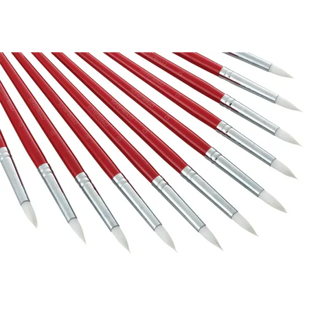 Creatistics Taklon Round Paint Brush Size 10- Pack of 12 - Modern Teaching Aids NZ