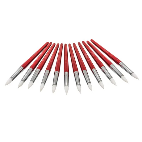 Creatistics Taklon Round Paint Brush Size 12- Pack of 12 - Modern Teaching Aids NZ