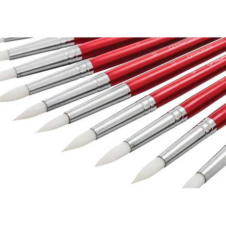 Creatistics Taklon Round Paint Brush Size 12- Pack of 12 - Modern Teaching Aids NZ