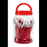 Creatistics Taklon Round Paint Brush Class Pack- Tub of 72 - Modern Teaching Aids NZ