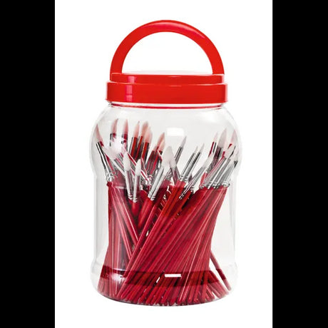 Creatistics Taklon Round Paint Brush Class Pack- Tub of 72 - Modern Teaching Aids NZ