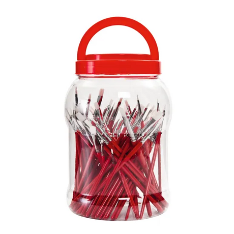 Creatistics Taklon Flat Paint Brush Class Pack- Tub of 72 - Modern Teaching Aids NZ