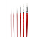 Creatistics Taklon Flat Paint Brush Class Pack- Tub of 72 - Modern Teaching Aids NZ