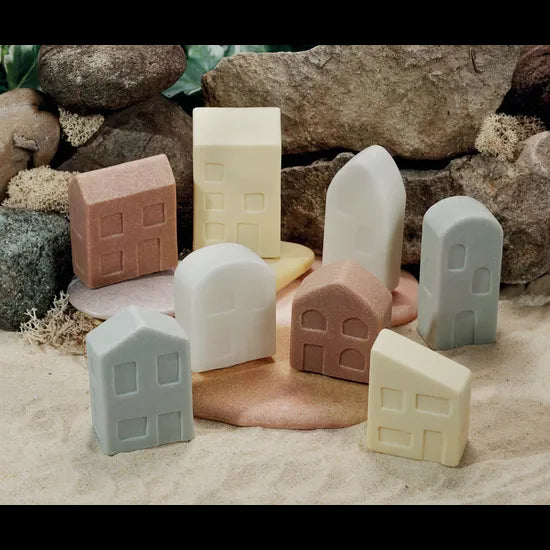 Little Lands Houses Set of 8 - Modern Teaching Aids NZ