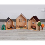 Nesting Packaway Small World Houses - Set of 3